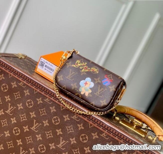 Famous Brand Louis Vuitton Mini Pochette Accessoires bag in Vivienne Winter Holiday Printed M15328 2025