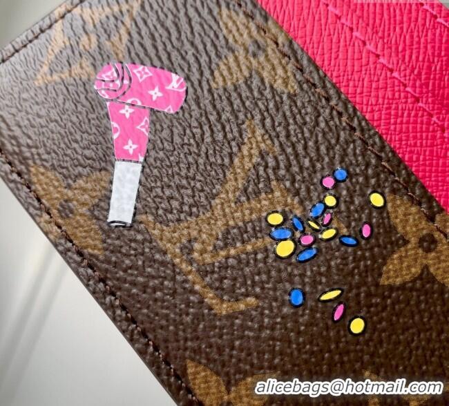 Good Product Louis Vuitton LV Charms Card Holder Wallet Vivienne Winter Holiday/Pink M15332 2025