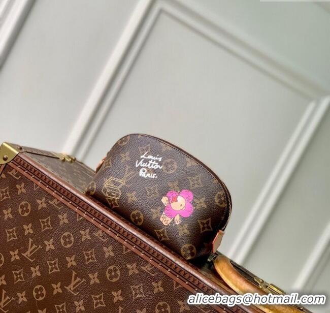 Luxury Discount Louis Vuitton Cosmetic Pouch PM Vivienne/Fuchsia Pink M15359 2025