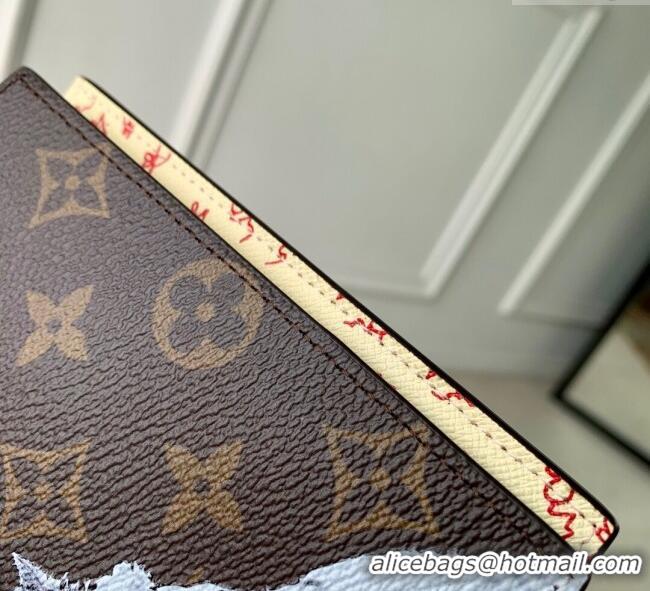 Famous Brand Louis Vuitton Passport Cover with Cat Print M25753 2025