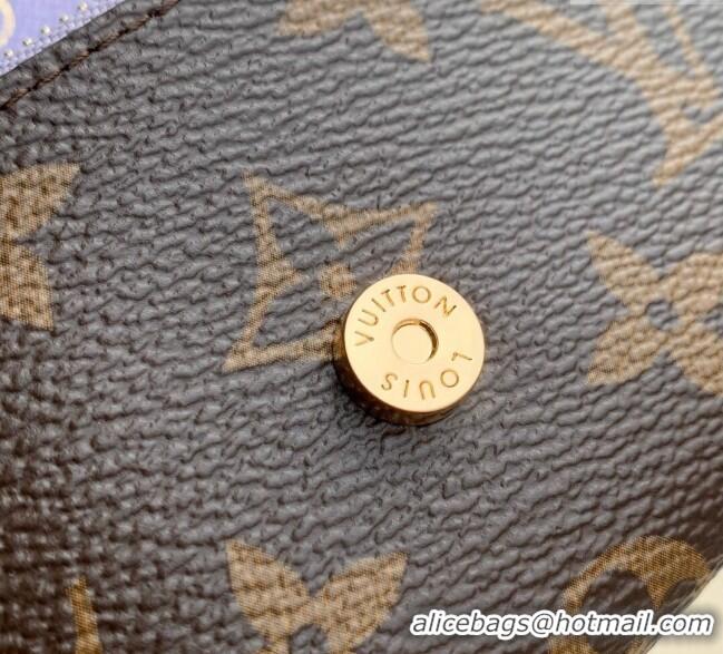 Well Crafted Louis Vuitton Rosalie Coin Purse Wallet in Vivenne Winter Holiday/Monogram Blue Frost M15323 2025