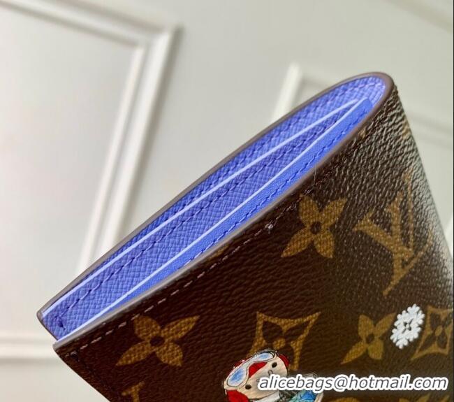 Promotional Louis Vuitton Passport Cover Vivienne/Monogram Blue Frost M15320 2025