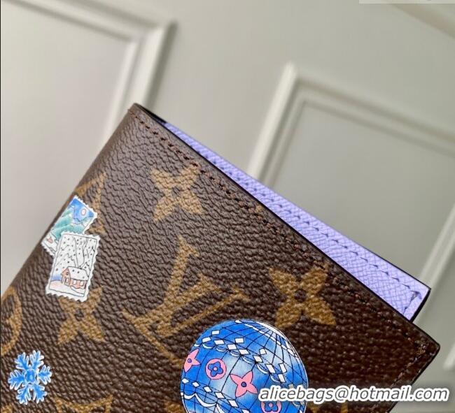 Promotional Louis Vuitton Passport Cover Vivienne/Monogram Blue Frost M15320 2025