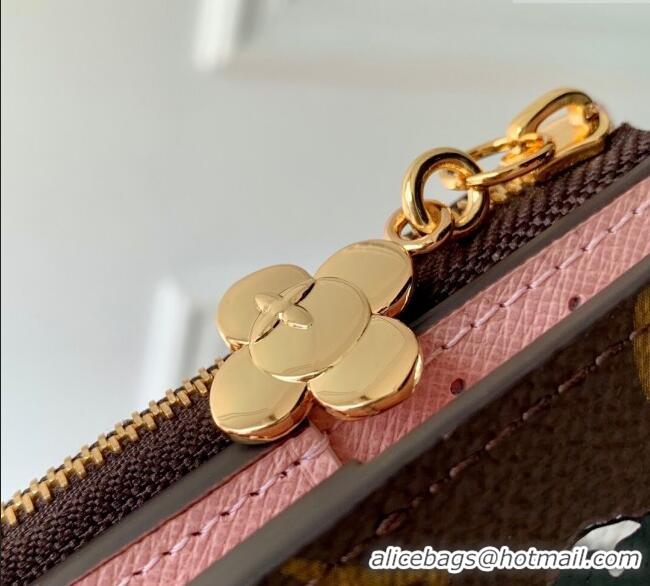 Low Price Louis Vuitton Vivienne Winter Holiday Lisa Wallet Monogram Canvas/Snowy Pearl Pink M15334 2025