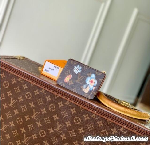 Promotional Louis Vuitton Vivenne Winter Holiday Romy Card Holder Monogram Canvas/Snowy Pearl Pink M15333 2025