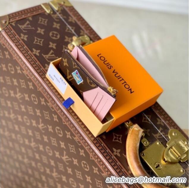 Promotional Louis Vuitton Vivenne Winter Holiday Romy Card Holder Monogram Canvas/Snowy Pearl Pink M15333 2025