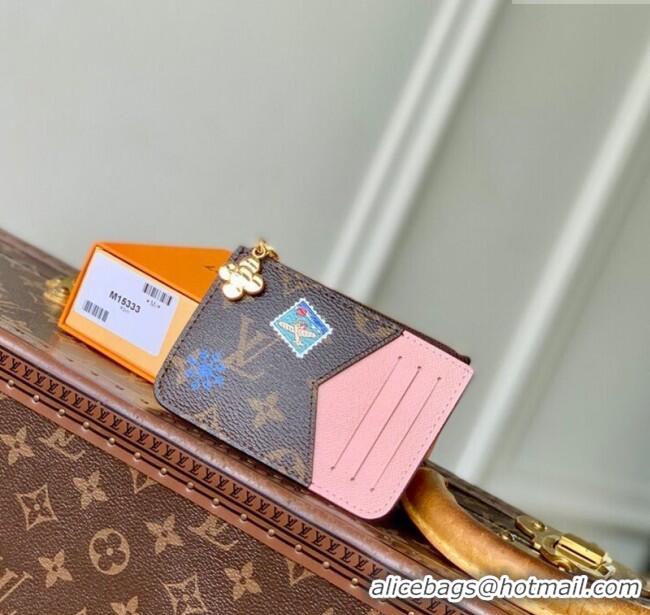Promotional Louis Vuitton Vivenne Winter Holiday Romy Card Holder Monogram Canvas/Snowy Pearl Pink M15333 2025