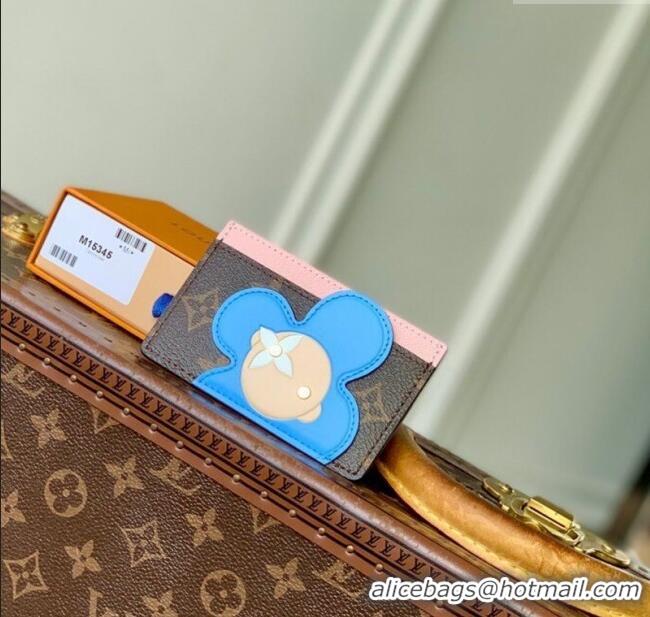 Super Quality Louis Vuitton Vivienne Card Holder Monogram Canvas/Snowy Pearl Pink M15345 2025