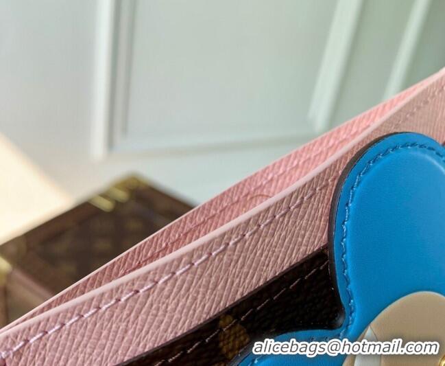 Super Quality Louis Vuitton Vivienne Card Holder Monogram Canvas/Snowy Pearl Pink M15345 2025