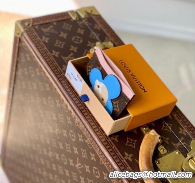 Super Quality Louis Vuitton Vivienne Card Holder Monogram Canvas/Snowy Pearl Pink M15345 2025