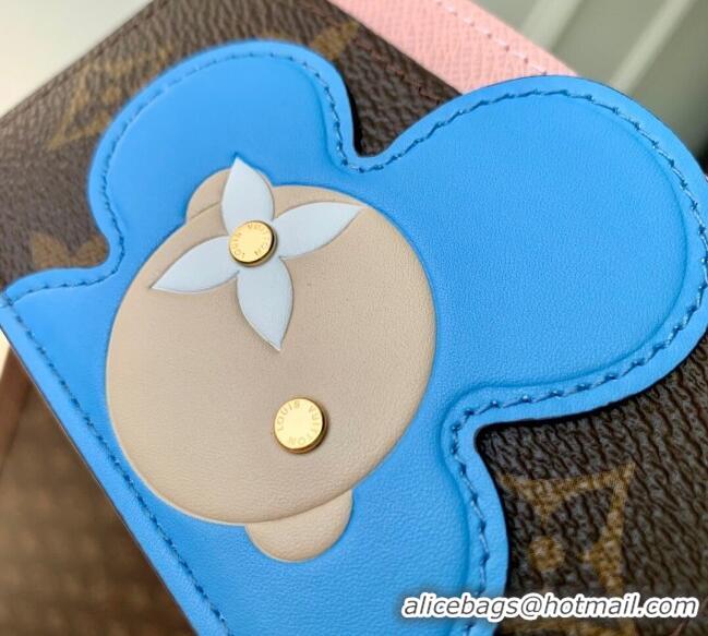 Super Quality Louis Vuitton Vivienne Card Holder Monogram Canvas/Snowy Pearl Pink M15345 2025