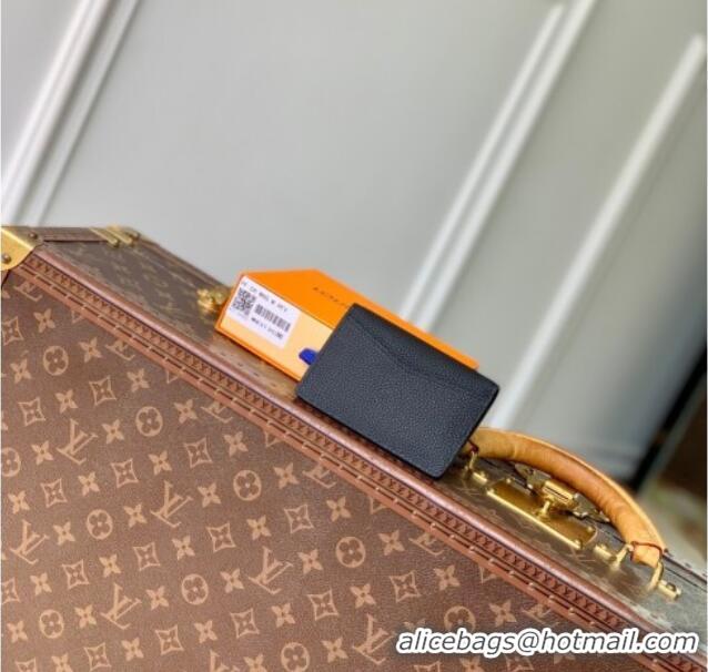 Good Product Louis Vuitton Pocket Organizer Wallet in Waxy calfskin leather M25951 Black 2025