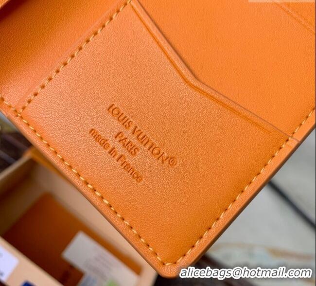 Shop Grade Louis Vuitton Pocket Organizer Wallet in Waxy calfskin leather M25952 Yellow 2025