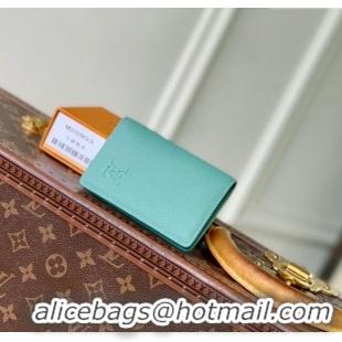 Shop Discount Louis Vuitton Pocket Organizer Wallet in Waxy calfskin leather M25953 Blue 2025