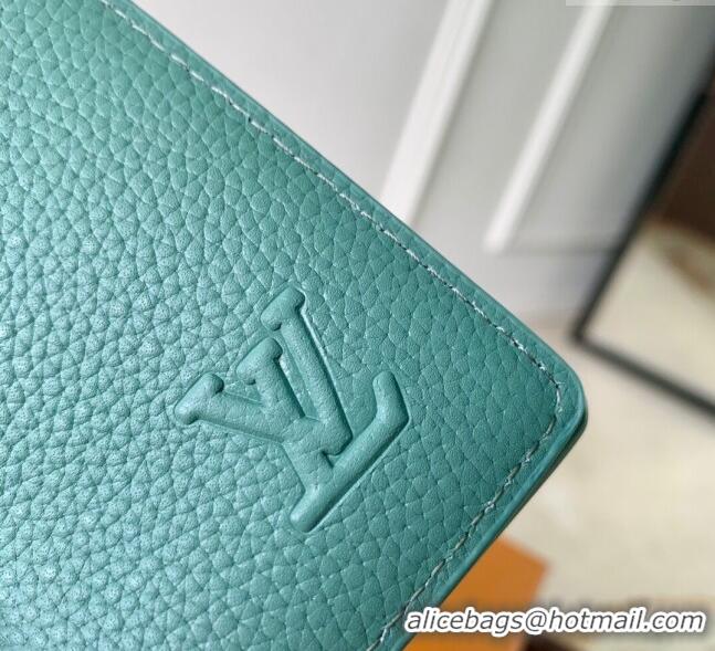Shop Discount Louis Vuitton Pocket Organizer Wallet in Waxy calfskin leather M25953 Blue 2025