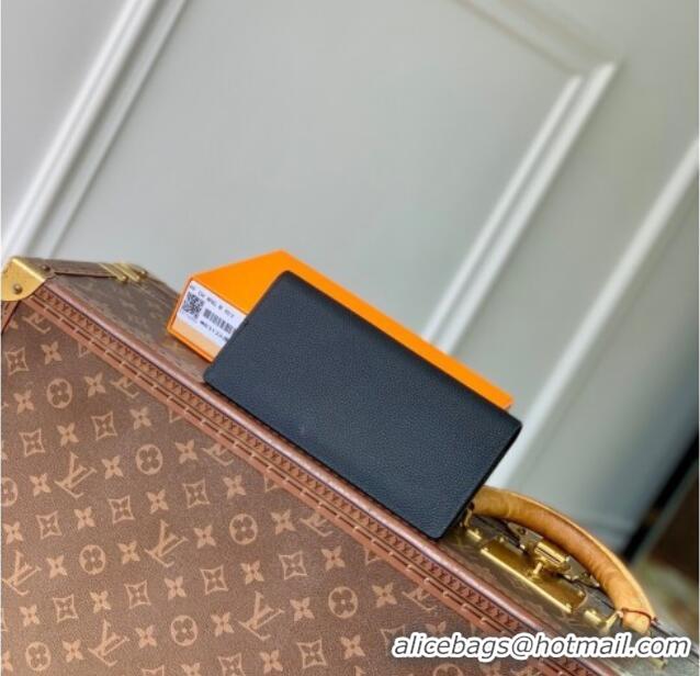 Traditional Discount Louis Vuitton Brazza Wallet in Grained Leather M83126 Black 2025
