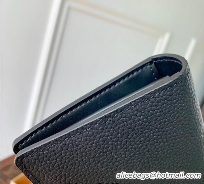 Traditional Discount Louis Vuitton Brazza Wallet in Grained Leather M83126 Black 2025