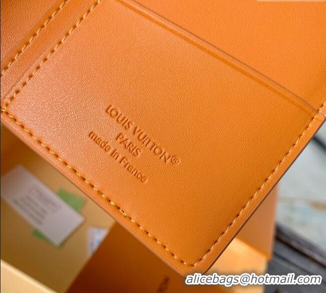 Buy Fashionable Louis Vuitton Brazza Wallet in Grained Leather M25940 Yellow 2025