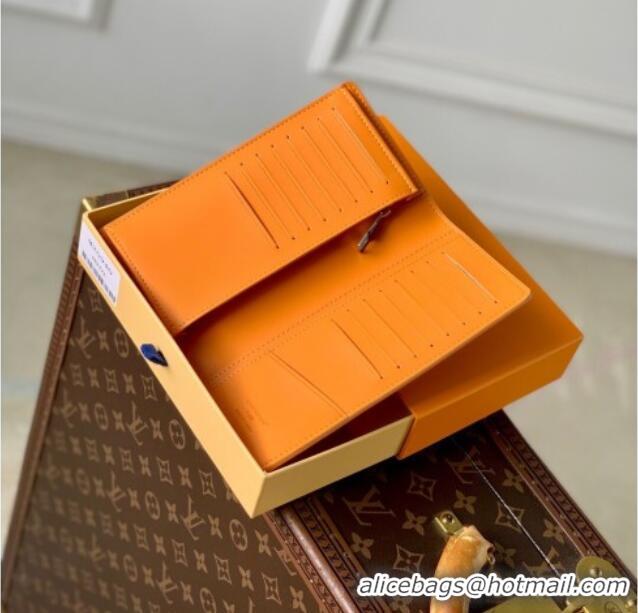 Buy Fashionable Louis Vuitton Brazza Wallet in Grained Leather M25940 Yellow 2025