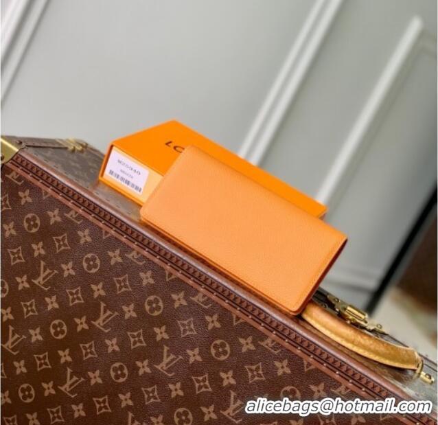 Buy Fashionable Louis Vuitton Brazza Wallet in Grained Leather M25940 Yellow 2025
