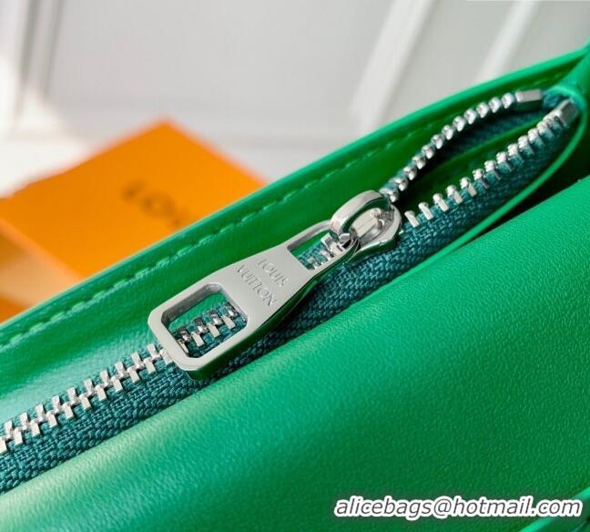 Grade Quality Louis Vuitton Brazza Wallet in Grained Leather M25942 Green 2025