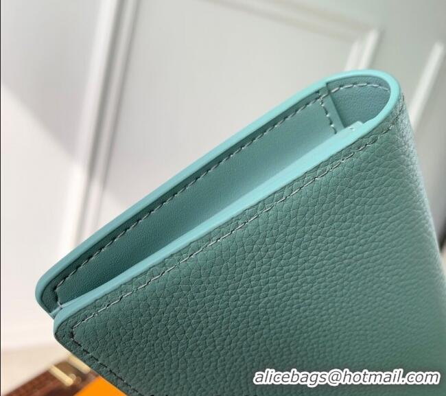 Best Price Louis Vuitton Brazza Wallet in Grained Leather M25941 Blue 2025