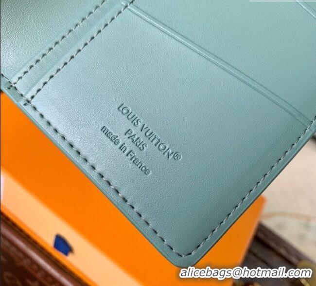 Best Price Louis Vuitton Brazza Wallet in Grained Leather M25941 Blue 2025