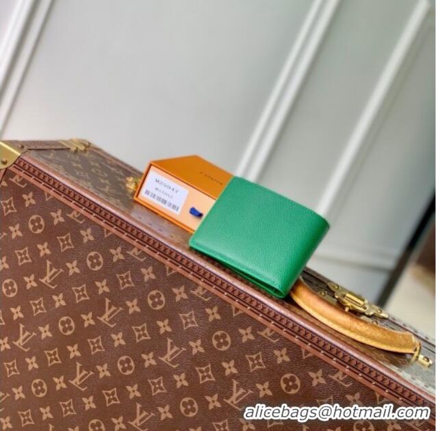 Buy Discount Louis Vuitton Multiple Wallet in Waxy calfskin M25947 Green 2025