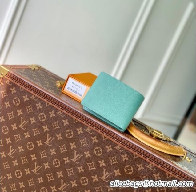 Cheap Discount Louis Vuitton Multiple Wallet in Waxy calfskin M25945 Blue 2025