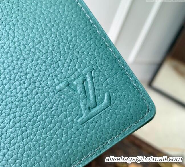 Cheap Discount Louis Vuitton Multiple Wallet in Waxy calfskin M25945 Blue 2025