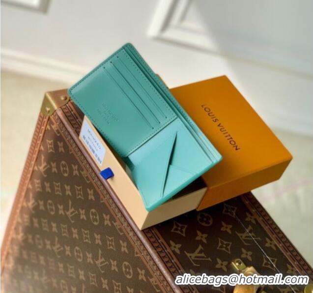 Cheap Discount Louis Vuitton Multiple Wallet in Waxy calfskin M25945 Blue 2025