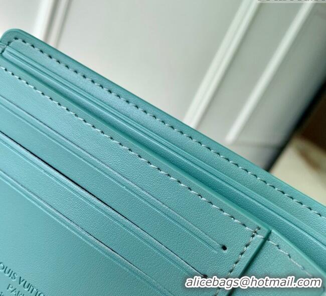 Cheap Discount Louis Vuitton Multiple Wallet in Waxy calfskin M25945 Blue 2025