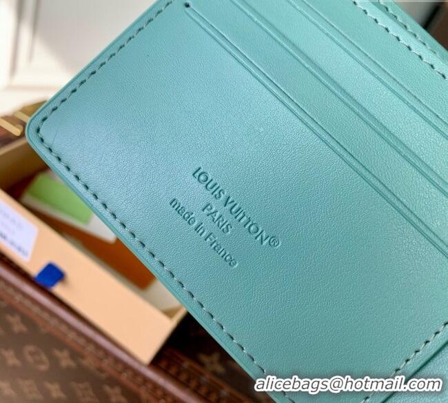 Cheap Discount Louis Vuitton Multiple Wallet in Waxy calfskin M25945 Blue 2025