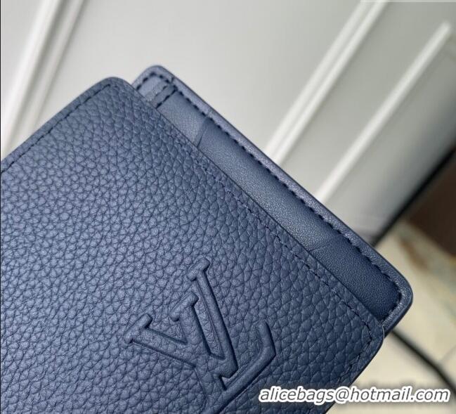 Traditional Specials Louis Vuitton Multiple Wallet in Waxy calfskin M25983 Navy Blue 2025