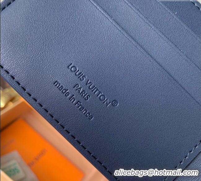 Traditional Specials Louis Vuitton Multiple Wallet in Waxy calfskin M25983 Navy Blue 2025