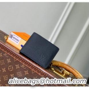Best Price Louis Vuitton Multiple Wallet in Waxy calfskin M25945 Black 2025