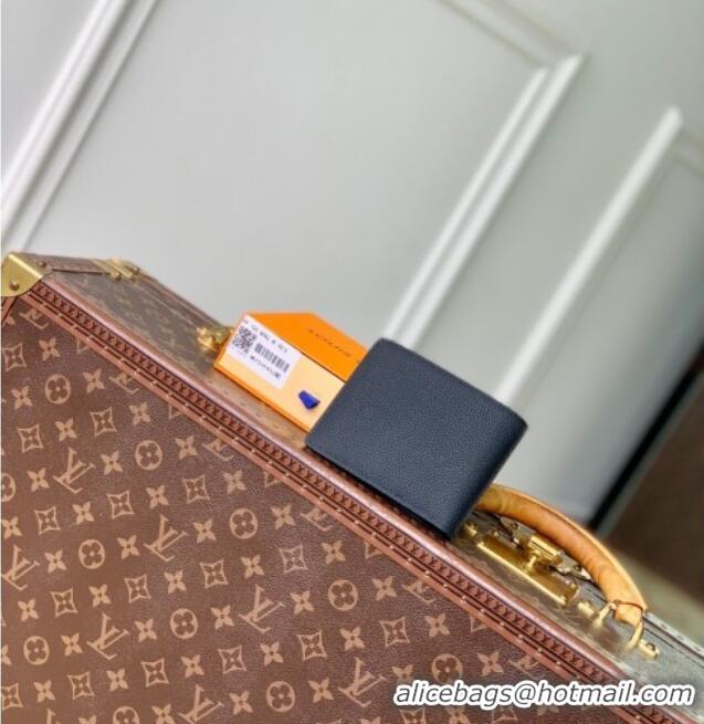 Best Price Louis Vuitton Multiple Wallet in Waxy calfskin M25945 Black 2025