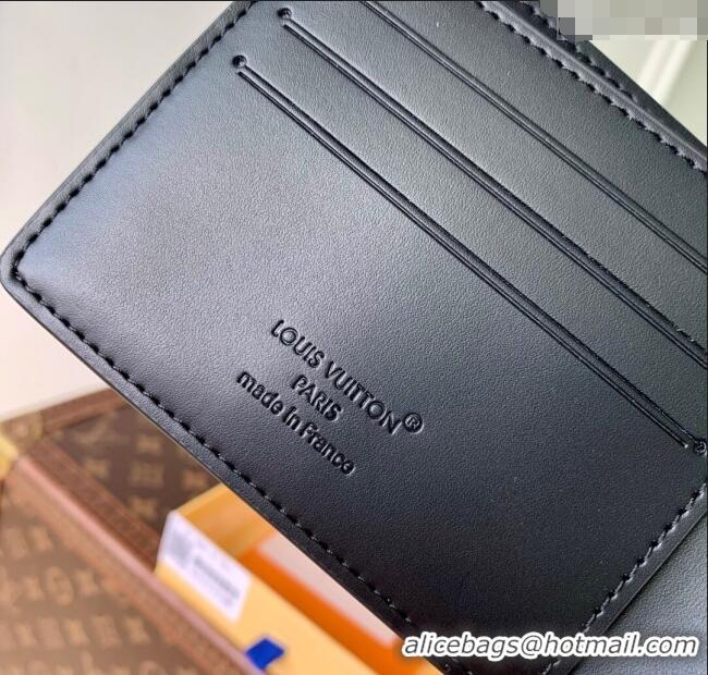 Best Price Louis Vuitton Multiple Wallet in Waxy calfskin M25945 Black 2025