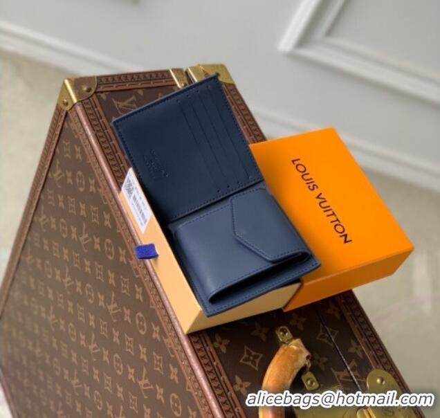Best Price Louis Vuitton Marco Wallet in Waxy calfskin M25982 Navy Blue 2025