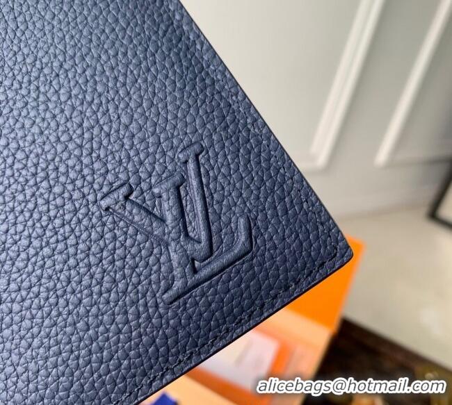 Best Price Louis Vuitton Marco Wallet in Waxy calfskin M25982 Navy Blue 2025