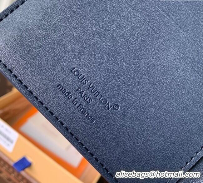 Best Price Louis Vuitton Marco Wallet in Waxy calfskin M25982 Navy Blue 2025