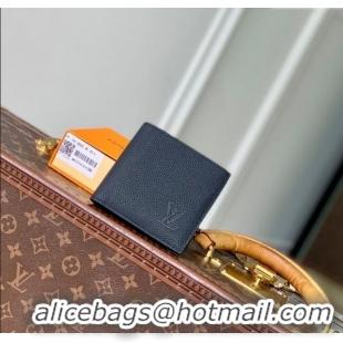 Affordable Price Louis Vuitton Marco Wallet in Waxy calfskin M25944 Black 2025