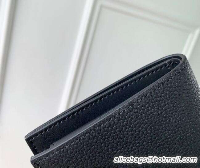Affordable Price Louis Vuitton Marco Wallet in Waxy calfskin M25944 Black 2025