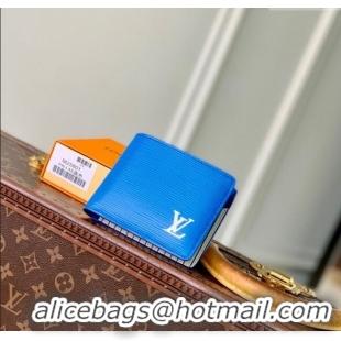 Affordable Price Louis Vuitton Multiple Wallet in Epi Leather M25801 Blue 2025