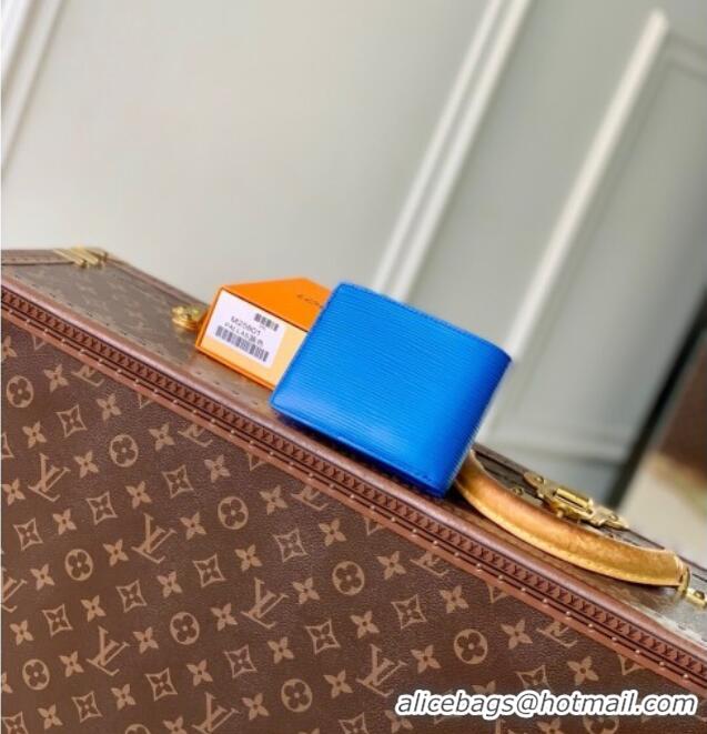 Affordable Price Louis Vuitton Multiple Wallet in Epi Leather M25801 Blue 2025