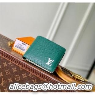 Top Design Louis Vuitton Multiple Wallet in Epi Leather M25801 Green 2025