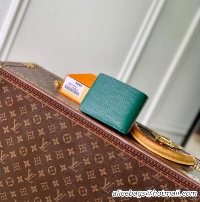 Top Design Louis Vuitton Multiple Wallet in Epi Leather M25801 Green 2025