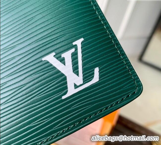 Top Design Louis Vuitton Multiple Wallet in Epi Leather M25801 Green 2025