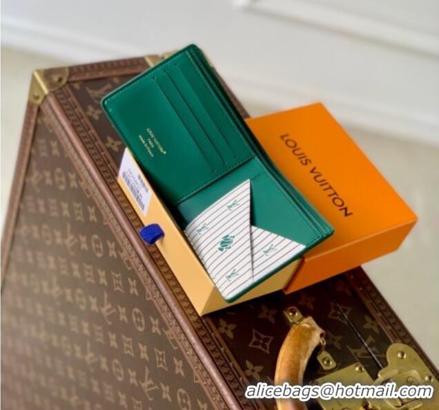 Top Design Louis Vuitton Multiple Wallet in Epi Leather M25801 Green 2025