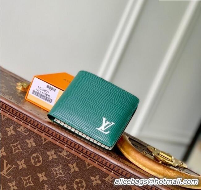 Top Design Louis Vuitton Multiple Wallet in Epi Leather M25801 Green 2025